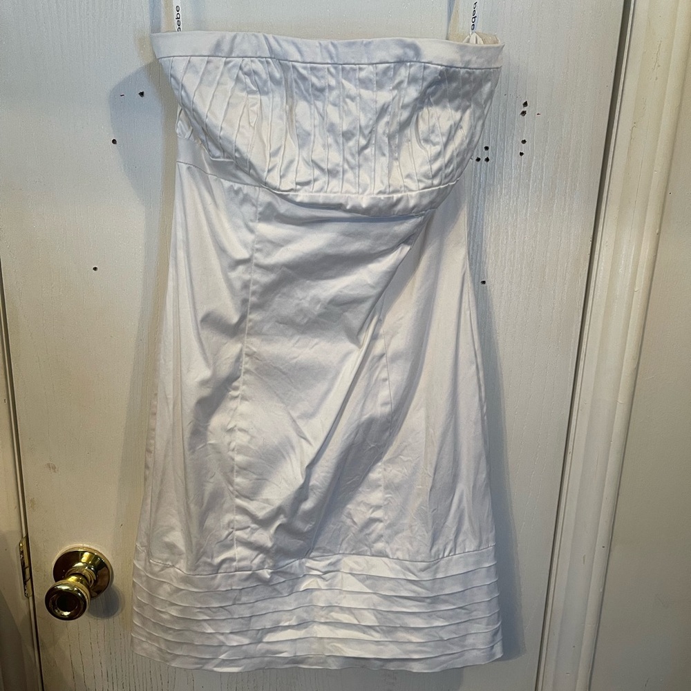 Vintage Bebe White Strapless Dress